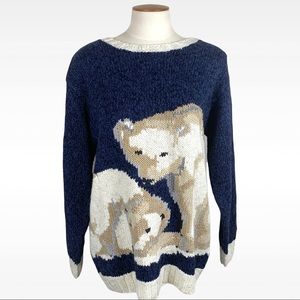 Vintage Polar Bear Novelty Sweater NWT Size Small
